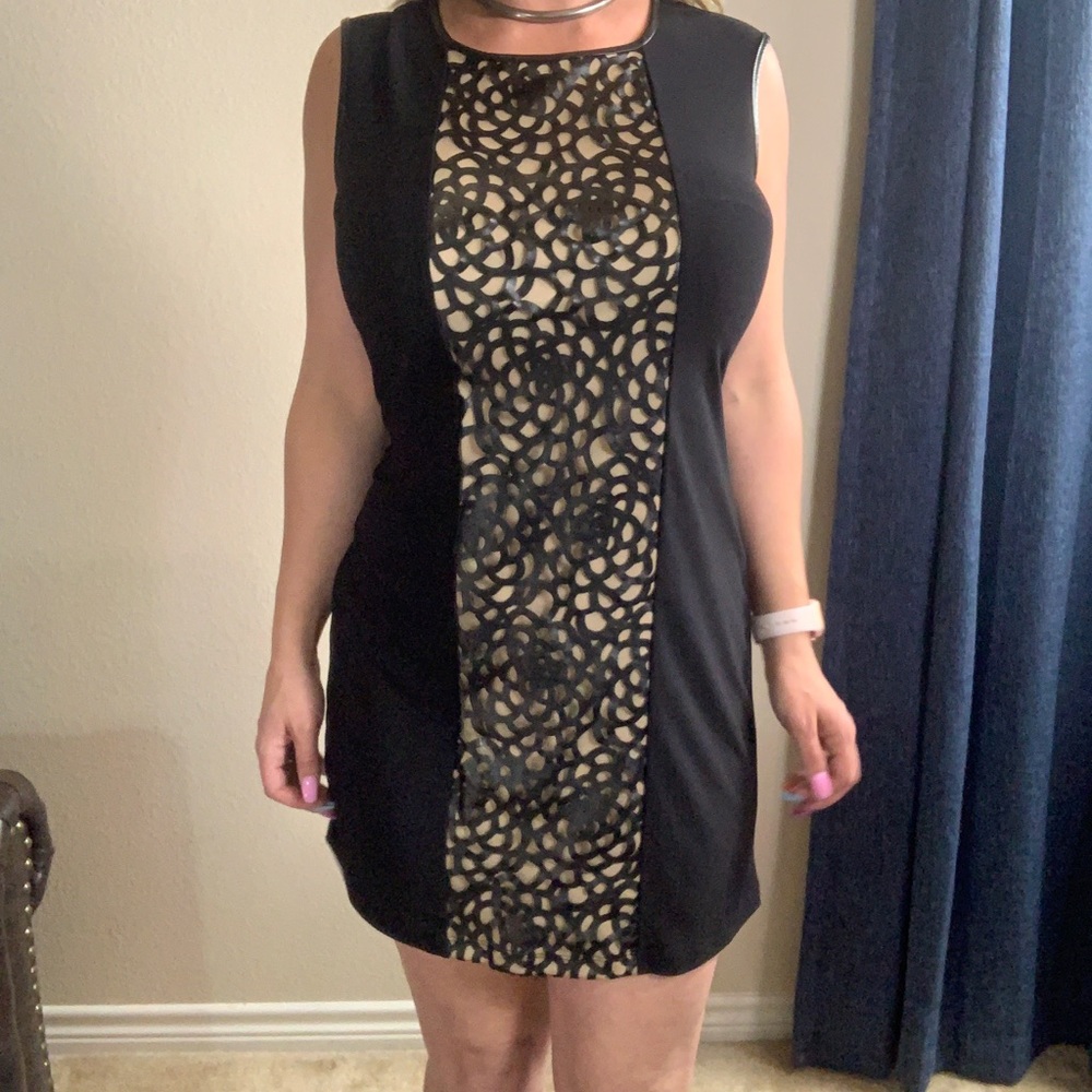 Alfani medium dress with floral print cutout